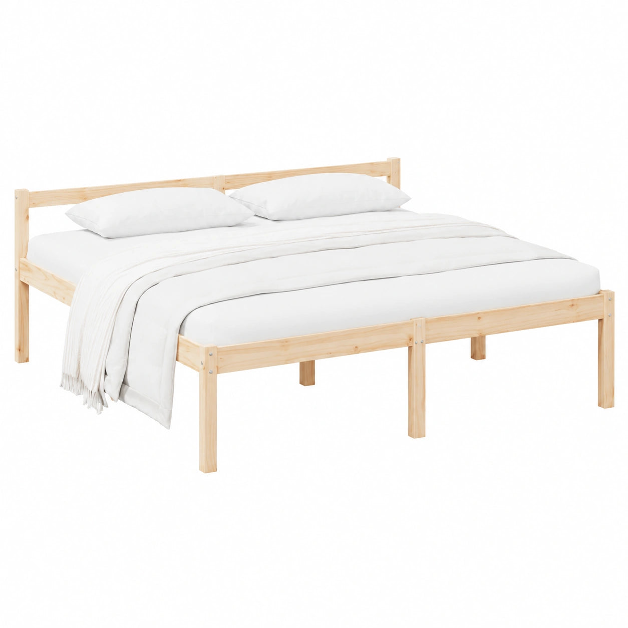 Komfortables Seniorenbett 180x200 cm aus Kiefernholz für Schlafzimmer und Gästezimmer