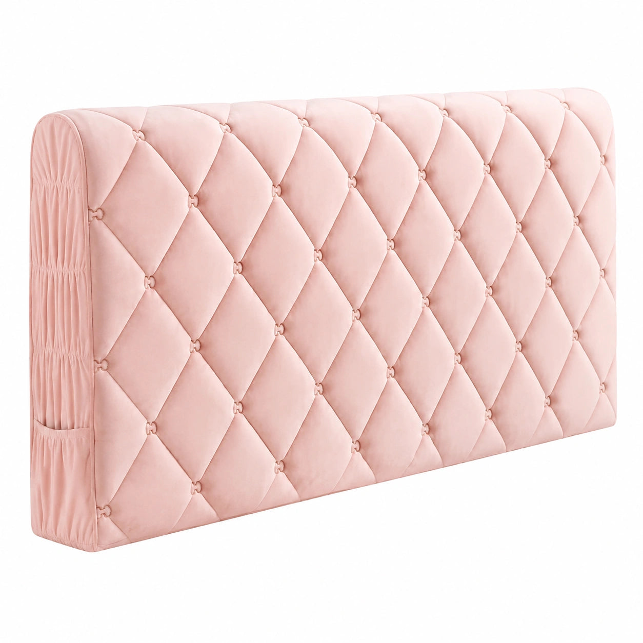 Rosa Samt Kopfteilbezug für Doppel-, Queensize- und Kingsize-Betten, 200 cm