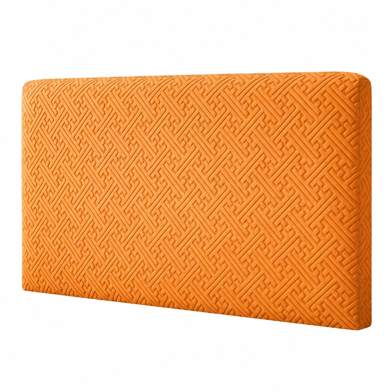 Antirutsch Jacquard-Kopfteilbezug für Doppel-, Queen- und Kingsize-Betten – Staubschutz, Orange, King: 190-210 cm