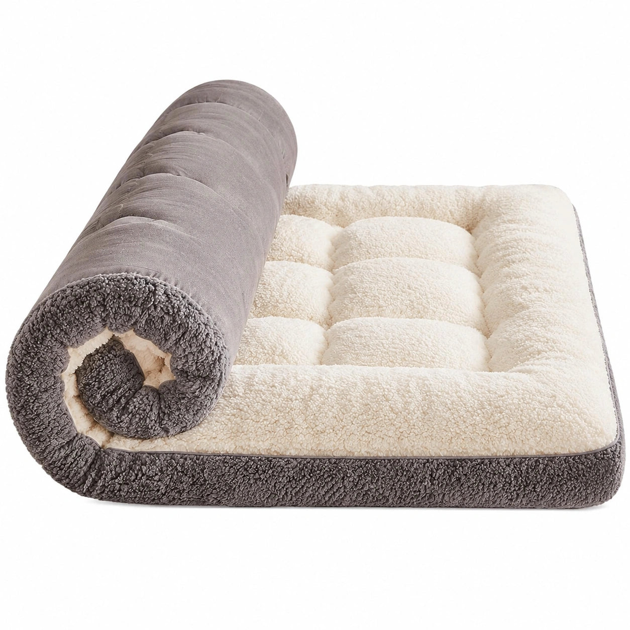 Faltbare Futon-Matratze 5 cm, weiches Polyester-Fleece, ideal für Betten, tragbare Schlafrolle 200x200 cm