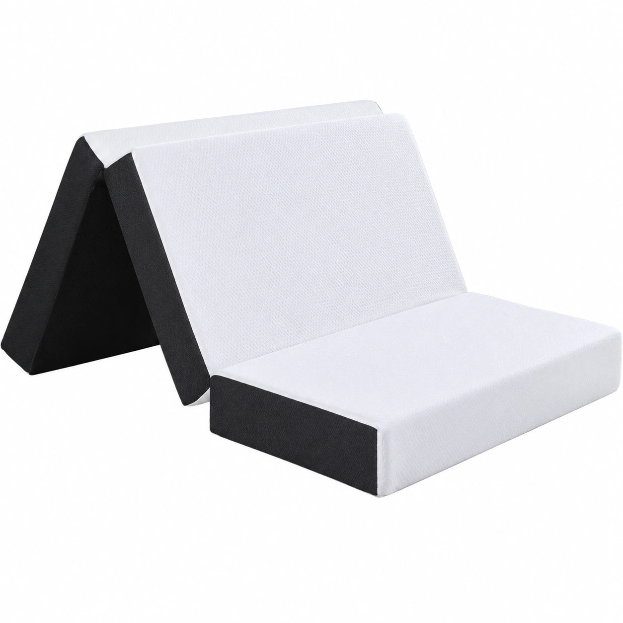 Dreifach faltbare Memory-Schaum Matratzenauflage, 15 cm, mit abnehmbarem Bezug und rutschfester Unterseite, ideal für Queensize-Betten