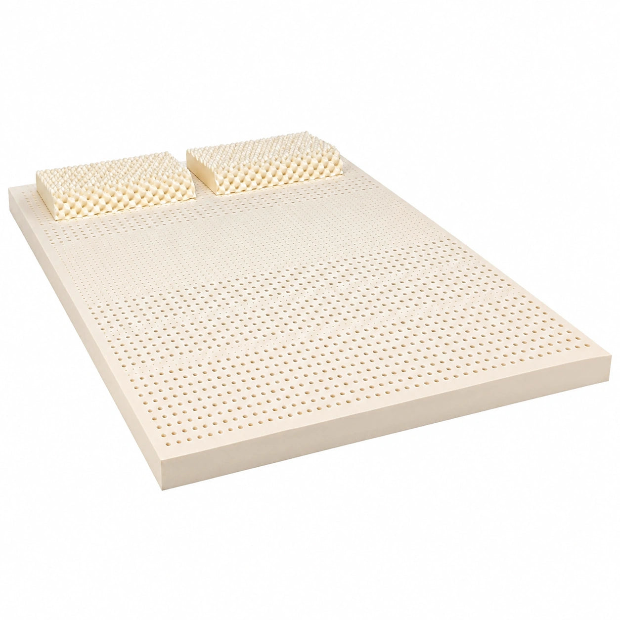 Naturlatex Matratzenauflage, 10 cm, atmungsaktiv, wabenförmig, weich & formstabil, für Queensize Bett 150x200 cm