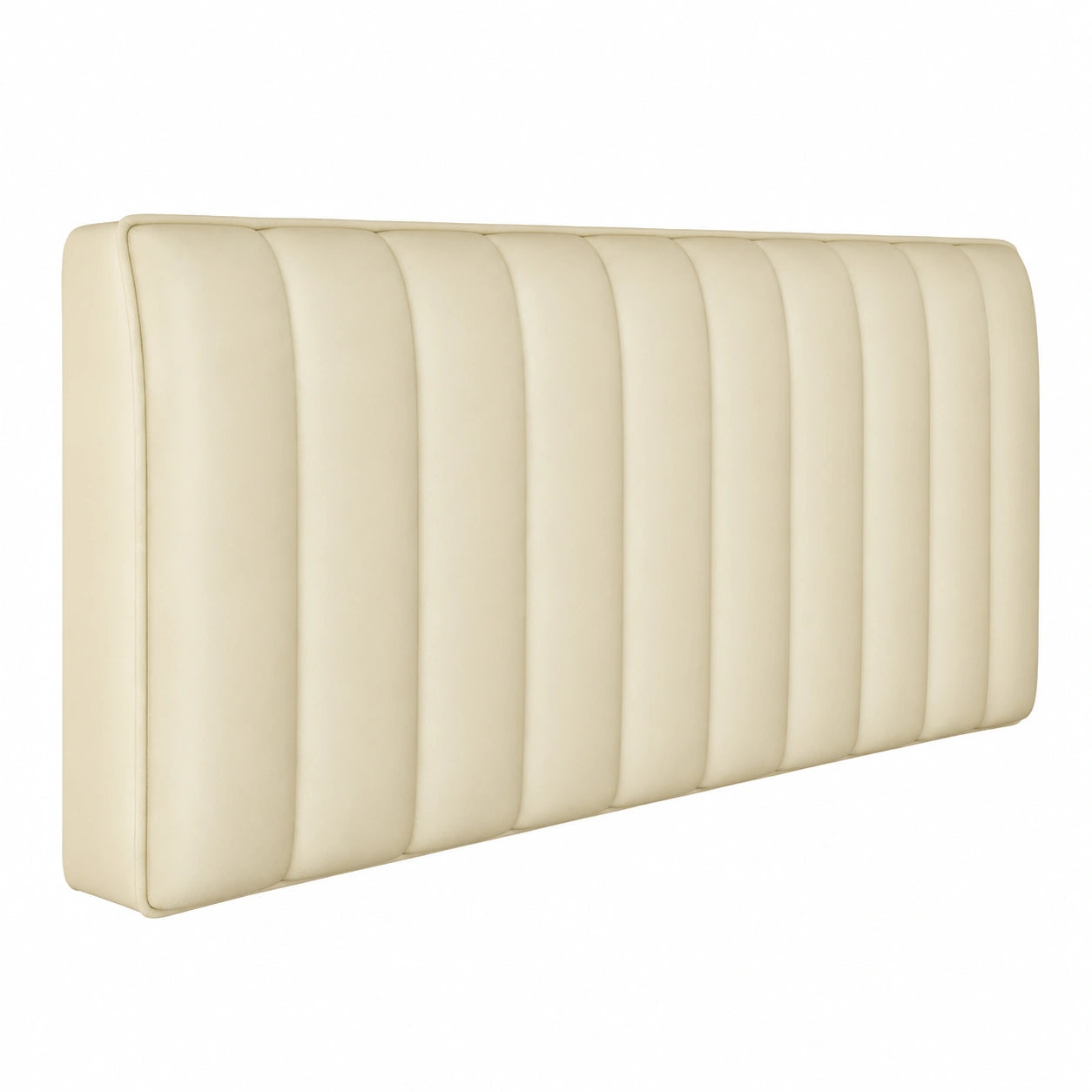 Wasserfester PU-Leder Bettkopfteilschutz, 360° Abdeckung, geeignet für verschiedene Bettgrößen, Beige 190cm