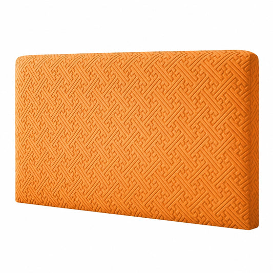 Antirutsch Jacquard-Kopfteilbezug für Doppel-, Queen- und Kingsize-Betten – Staubschutz, Orange, King: 190-210 cm