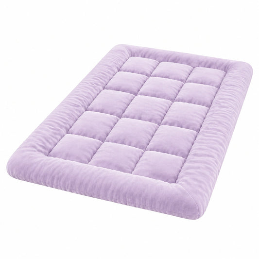 Bequeme japanische Futonmatratze, faltbar für Bett und Camping, violett, 90 x 200 cm
