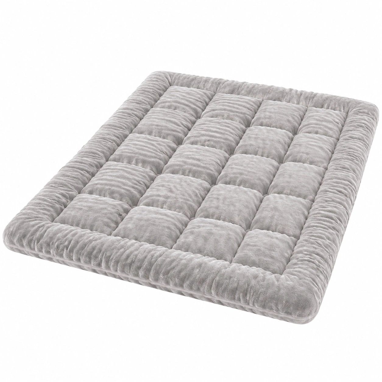 Komfortable Futonmatratze für Boden oder Bett, faltbar, für Einzel- bis Queensize, ideal für Gästezimmer, Camping, in Grau, 90 x 200 cm