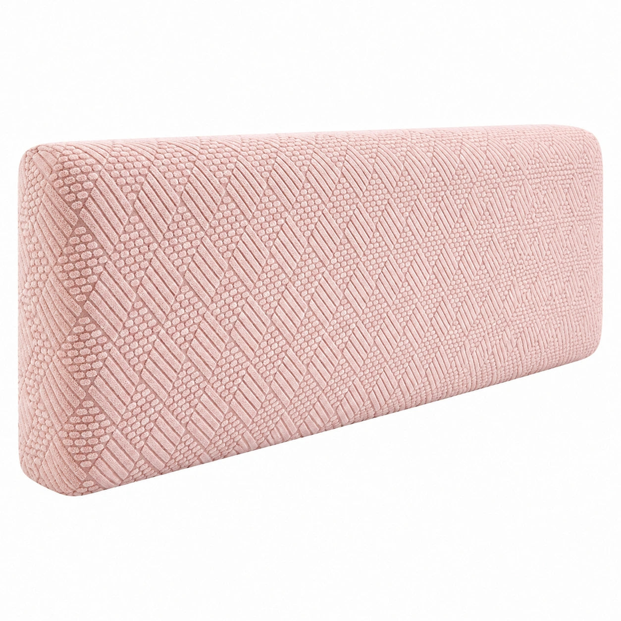 Hochwertiges Samt-Kopfteilschutzkissen für Doppel- und Kingsize-Betten, staubdicht und weich, Rosa