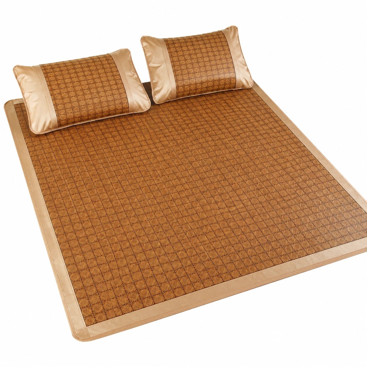 Kühlende Bambus-Schlafmatte für den Sommer - Faltbare Rattanmatratzenauflage für Einzel- bis Queensize-Betten, 90 cm, Farbe A