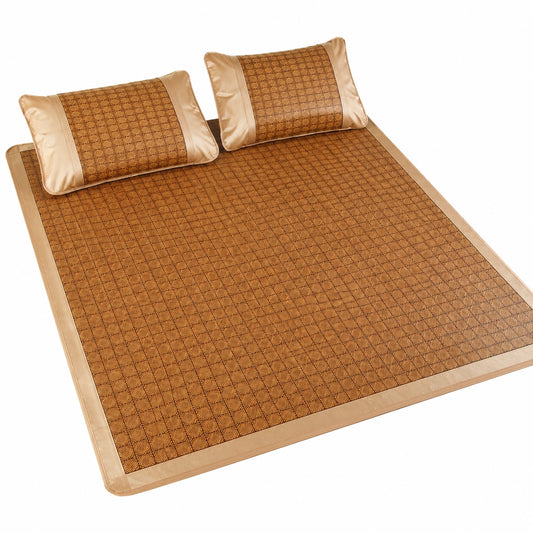 Kühlende Bambus-Schlafmatte für den Sommer - Faltbare Rattanmatratzenauflage für Einzel- bis Queensize-Betten, 90 cm, Farbe A